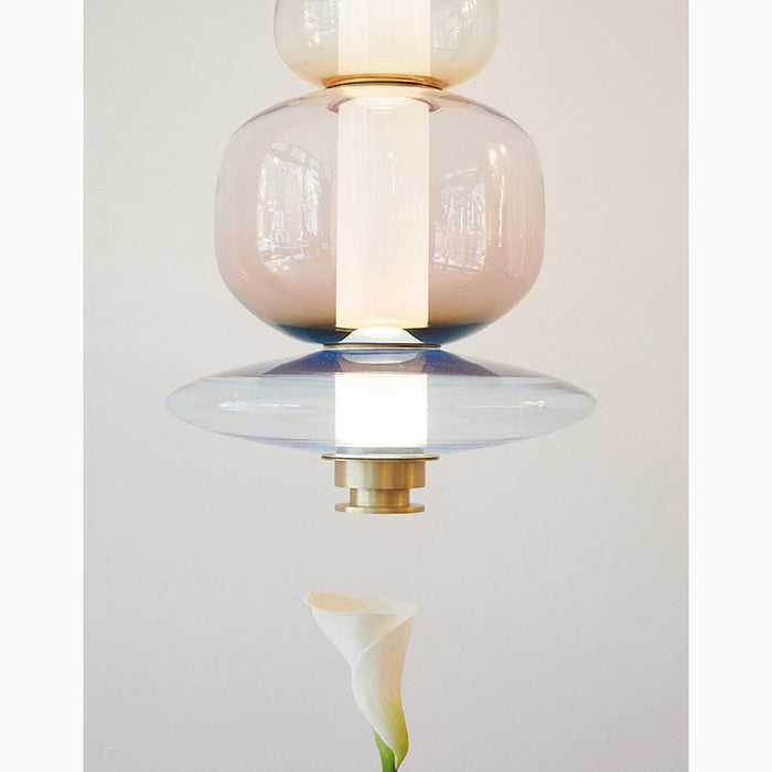 MIRODEMI® Alcalá de Henares | Creative Colored Glass Pendant Lamp in a Nordic Style for Restaurant