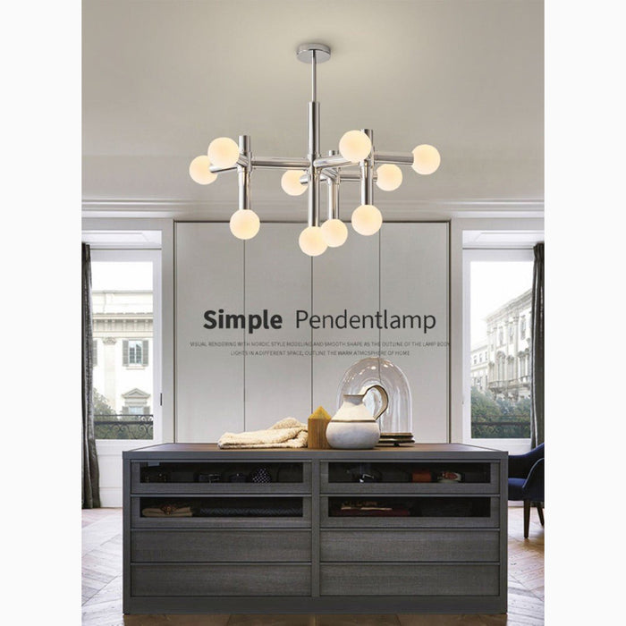 MIRODEMI® Alcobendas Chandelier in the Shape of a Glass Ball in a Bauhaus Style for Living Room image | luxury furniture | home decor