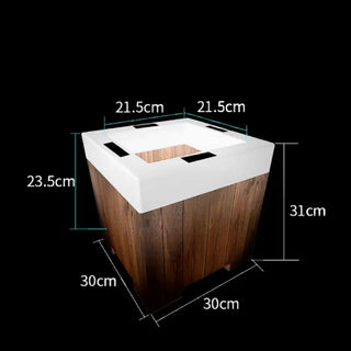 MIRODEMI® Elegant Wooden Flower Pot with LED Light for Gardens – Albox Model