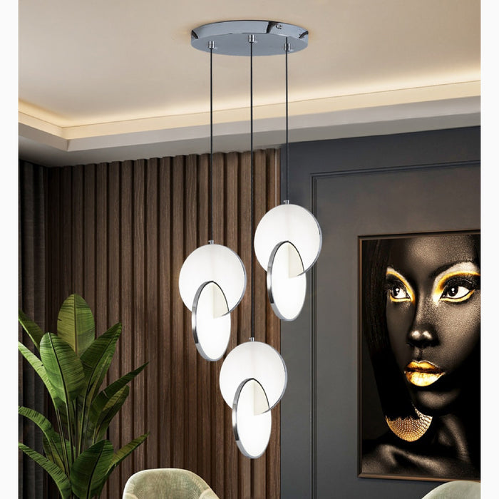 MIRODEMI Alezio Round Stainless Steel Hanging Light Fixture For Hall