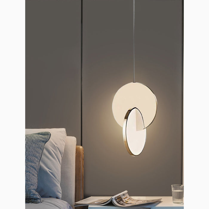 MIRODEMI Alezio Round Stainless Steel Hanging Light Fixture For Bedroom Decoration