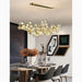 MIRODEMI Alfano Gold Creative Luxury Design Crystal LED Chandelier For Kitchen Island