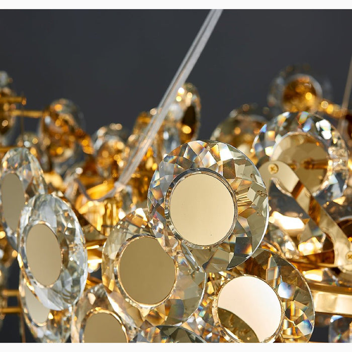MIRODEMI Alfano Gold Creative Luxury Design Crystal LED Chandelier Details