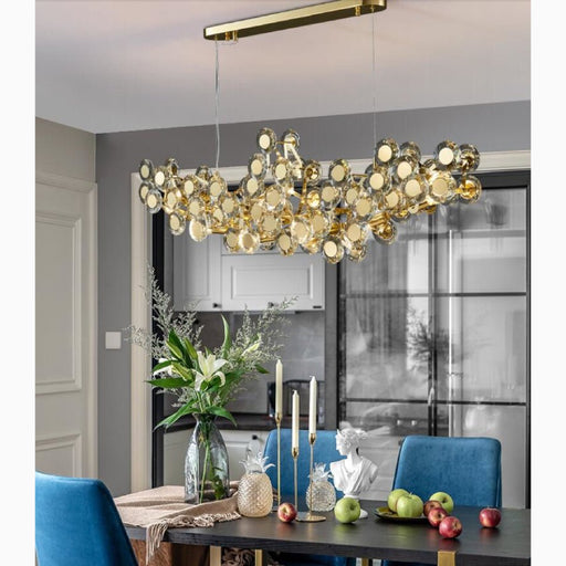 MIRODEMI Alfano Gold Creative Luxury Design Crystal LED Chandelier For Dining Room