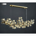 MIRODEMI Alfano Gold Creative Luxury Design Crystal LED Chandelier Rectangle Lights off