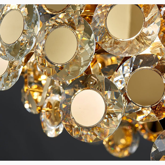 MIRODEMI Alfano Gold Creative Luxury Design Crystal LED Chandelier Big Crysttals