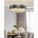 MIRODEMI® Alfianello | Creative Drum Gold/Black Crystal Hanging Lighting For Living Room