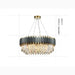 MIRODEMI® Alfianello | Magical Creative Drum Gold/Black Crystal Hanging Lighting For Living Room