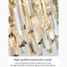 MIRODEMI® Alfianello | Creative Drum Gold/Black Crystal Hanging Lighting For Living Room in Details