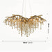 MIRODEMI® Alfiano Natta | Classy Luxury Gold/Chrome Vintage Crystal Hanging Lamp For Living Room