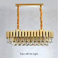 MIRODEMI® Algeciras | Lovely Luxury Rectangle Gold Crystal Chandelier For Kitchen, Living room