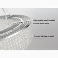 MIRODEMI® Algund | Round Gold/Chrome Simple LED Crystal Chandelier For Living Room