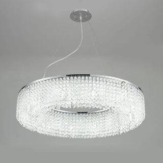 MIRODEMI® Algund | Round Gold/Chrome Simple LED Crystal Chandelier For Living Room