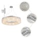 MIRODEMI® Algund | Round Gold/Chrome Simple LED Crystal Chandelier For Living Room Adjustable