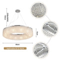 MIRODEMI® Algund | Round Gold/Chrome Simple LED Crystal Chandelier For Living Room