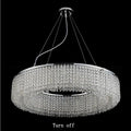 MIRODEMI® Algund | Round Gold/Chrome Simple LED Crystal Chandelier For Living Room