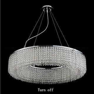 MIRODEMI® Algund | Round Gold/Chrome Simple LED Crystal Chandelier For Living Room