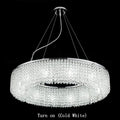 MIRODEMI® Algund | Round Gold/Chrome Simple LED Crystal Chandelier For Living Room
