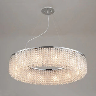 MIRODEMI® Algund | Round Gold/Chrome Simple LED Crystal Chandelier For Living Room