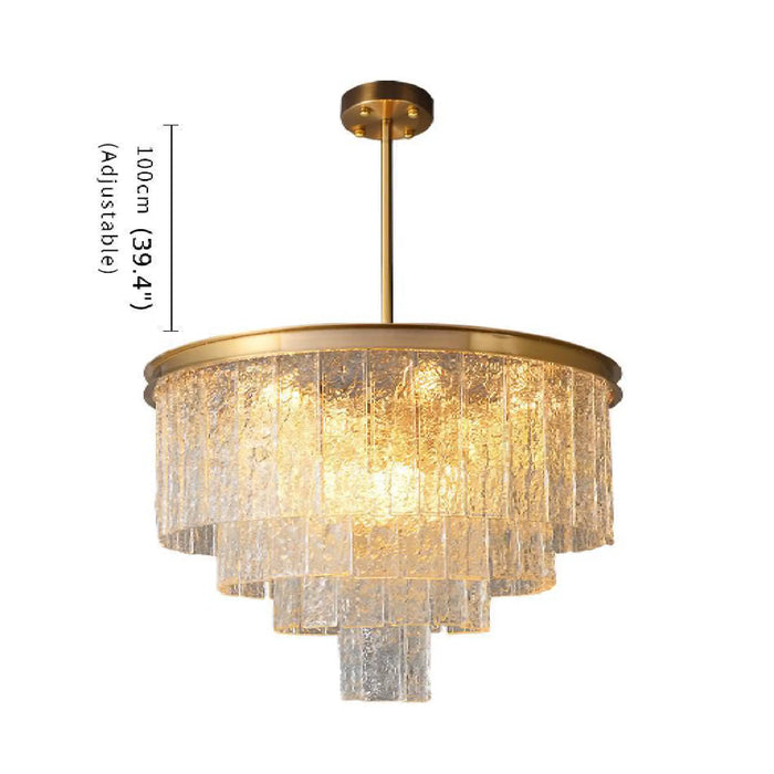 MIRODEMI® Alife | Gold Modern Frosted Glass Chandelier for Dining Room Adjustable 