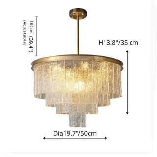 MIRODEMI® Alife | Gold Modern Frosted Glass Chandelier for Dining Room H35cm