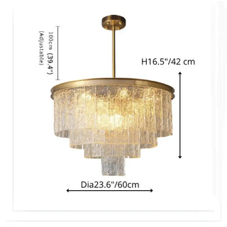 MIRODEMI® Alife | Gold Modern Frosted Glass Chandelier for Dining Room H42cm