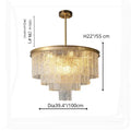 MIRODEMI® Alife | Gold Modern Frosted Glass Chandelier for Dining Room H55cm