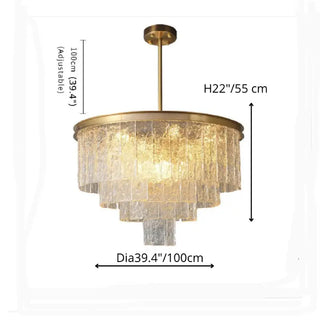 MIRODEMI® Alife | Gold Modern Frosted Glass Chandelier for Dining Room H55cm