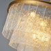 MIRODEMI® Alife | Gold Modern Frosted Glass Chandelier for Dining Room Small Details
