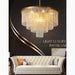 MIRODEMI® Alife | Gold Modern Frosted Glass Chandelier for Classy Living Room