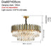 MIRODEMI® Alimena | Gold/Black Crystal Modern LED Chandelier For Living Room Adjustable