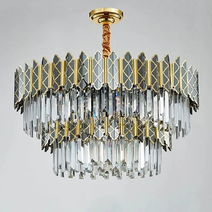 MIRODEMI® Alimena | Special Gold/Black Crystal Modern LED Chandelier For Living Room