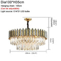 MIRODEMI® Alimena | Gold/Black Crystal Modern LED Chandelier For Living Room Sizes