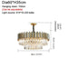 MIRODEMI® Alimena | Gold/Black Crystal Modern LED Chandelier For Living Room Parameters