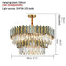 MIRODEMI® Alimena | Hanging Gold/Black Crystal Modern LED Chandelier For Living Room