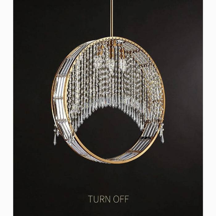 MIRODEMI® Aliminusa | Round Gold Creative Loft Crystal Chandelier For Exceptional Living Room