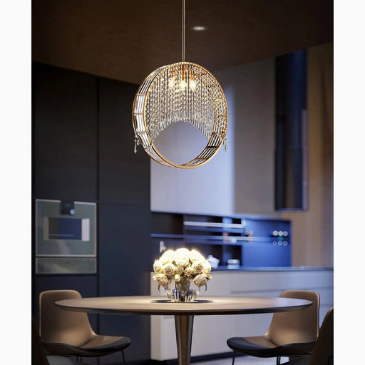 MIRODEMI® Aliminusa | Round Gold Creative Loft Crystal Chandelier For Kitchen