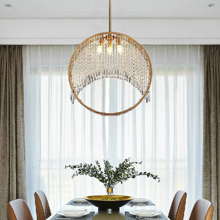 MIRODEMI® Aliminusa | Round Gold Creative Loft Crystal Chandelier For Elite Living Room