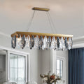 MIRODEMI Alluvioni Cambiò Rectangle Posh Gold Modern Crystal Chandelier For Living Room