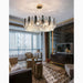 MIRODEMI Almè Elegant Lux Drum Gold Crystal Shine Chandelier For Living Room