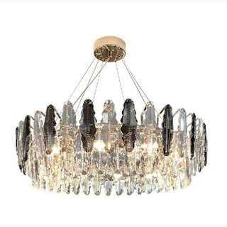 MIRODEMI Almè Elegant Lux Drum Gold Crystal Shine Chandelier For Home Decoration