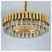 MIRODEMI® Almenno San Salvatore | Luxury Drum Gold Crystal Chandelier For Living Room