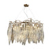 MIRODEMI® Alpette | Drum Gold Modern Crystal Glass Chandelier For Living room