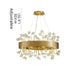 MIRODEMI® Alpignano | Gold Round Colorful Crystal Chandelier for Living room, Kitchen Adjustable