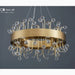MIRODEMI® Alpignano | Stylish Gold Round Colorful Crystal Chandelier for Living room, Kitchen