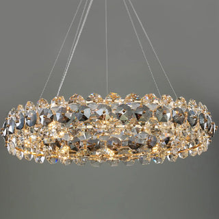 MIRODEMI® Altare | Luxury Round Gold Crystal Modern Chandelier for Living Room