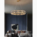 MIRODEMI® Altare | Round Gold Crystal Pretty Modern Chandelier for Living Room