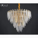 MIRODEMI® Altavilla Irpina | Round Gold Frosted/Smoke Gray/Blue Crystal Chandelier for Living Room Incredible Style