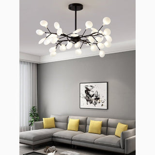 MIRODEMI® Altavilla Vicentina LED Flower Chandelier – Gold/Black Nordic Style