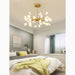 MIRODEMI® Altavilla Vicentina | Gold/Black Nordic Design Flower LED Chandelier For Hotels